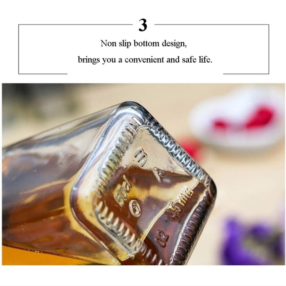 4 Pack 17oz Glass Olive Oil Dispenser Bottles with Pourers, Labels, and Funnel. - Picture 5 of 8